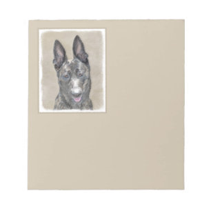 Dutch Shepherd Painting - Cute Original Dog Art Notepad