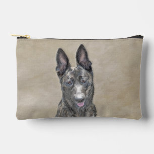 Dutch Shepherd Painting Cute Original Pet Dog Art Accessory Pouch