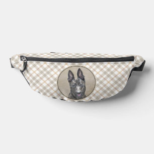 Dutch Shepherd Painting Cute Original Pet Dog Art Fanny Pack