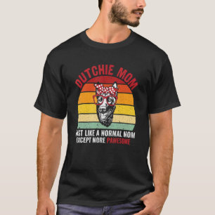 Dutch Shepherd Retro Dutchie Mom Dog Mom Dutch She T-Shirt