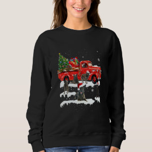 Dutch Shepherd Riding Red Truck Xmas Merry Christm Sweatshirt