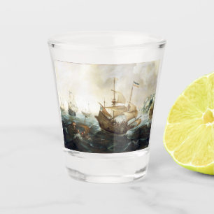 Dutch Ships 1600's Shot Glass