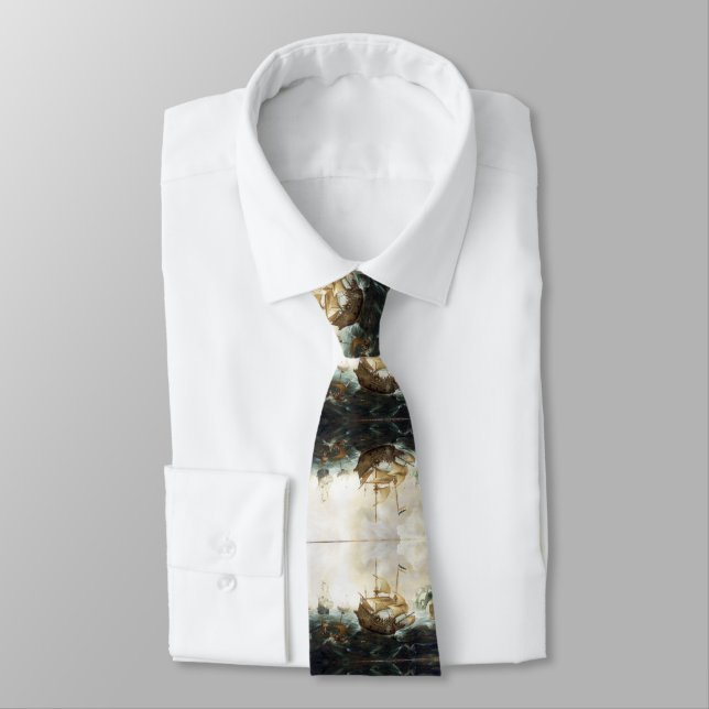 Dutch Ships 1600's Tie (Tied)