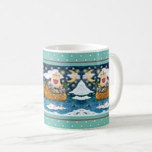 DUTCH SHOE SANTA SHIP, ICEBERGS, WHALE, TEDDY BEAR COFFEE MUG