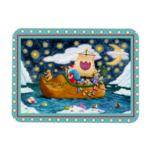 DUTCH SHOE SANTA SHIP, ICEBERGS, WHALE, TEDDY BEAR MAGNET
