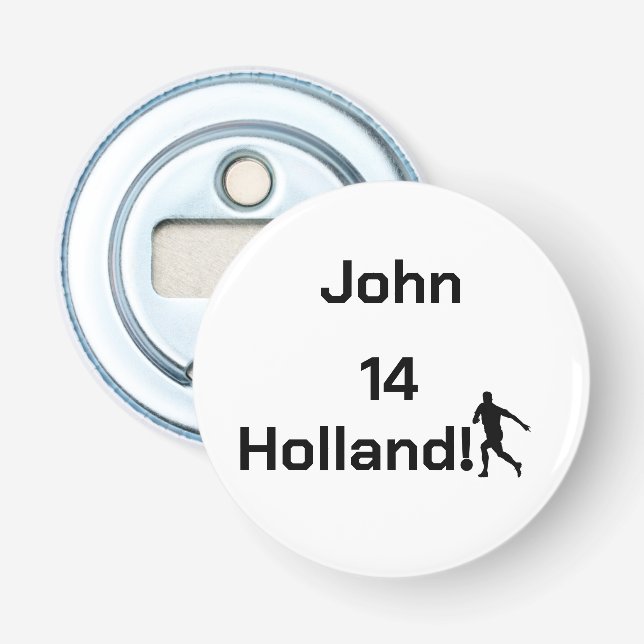Dutch Soccer, customizable     Bottle Opener (Front)