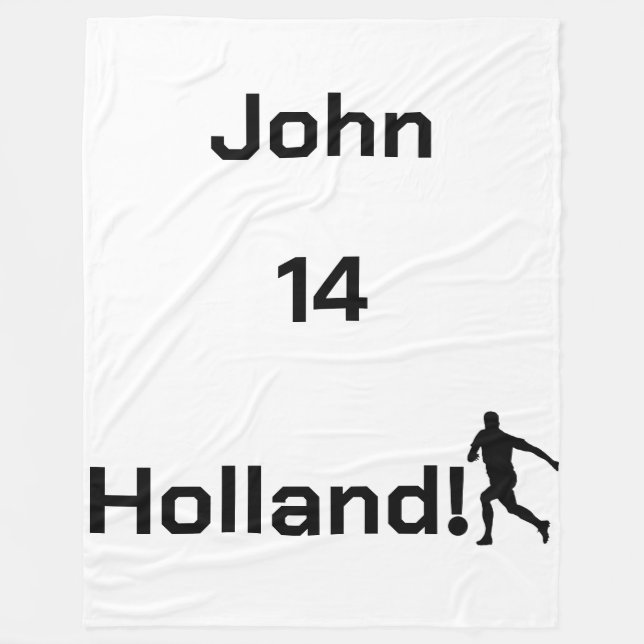 Dutch Soccer, customizable    Fleece Blanket (Front)