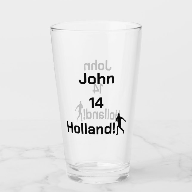 Dutch Soccer, customizable     Glass (Front)