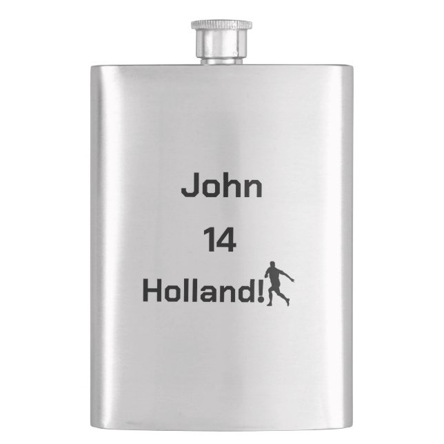 Dutch Soccer, customizable     Hip Flask (Front)