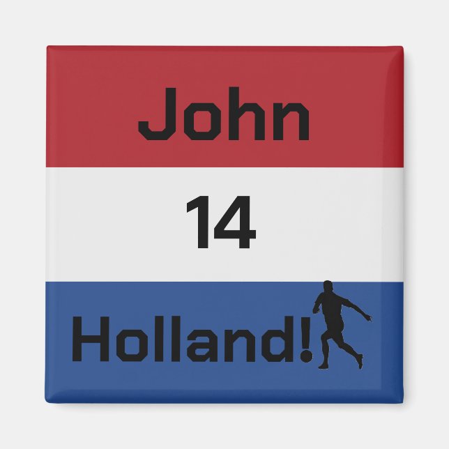 Dutch Soccer, customizable     Magnet (Front)