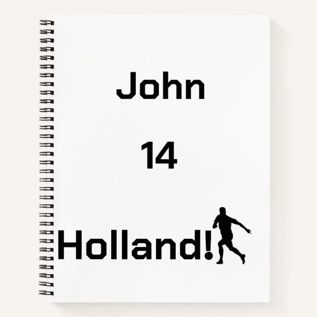 Dutch Soccer, customizable     Notebook (Front)