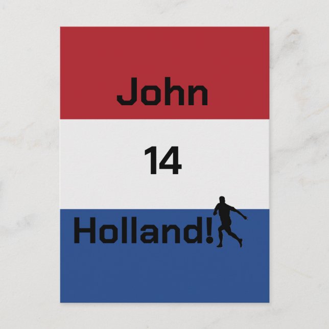 Dutch Soccer, customizable     Postcard (Front)