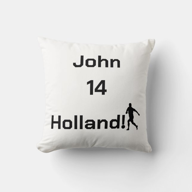 Dutch Soccer, customizable     Throw Pillow (Front)