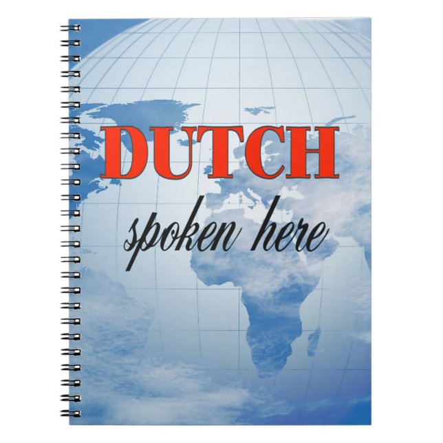 Dutch spoken here cloudy earth notebook (Front)
