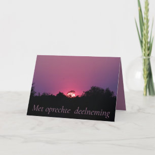 Dutch Sympathy Pink Sunset Card