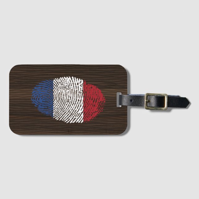 Dutch touch fingerprint flag luggage tag (Front Horizontal)