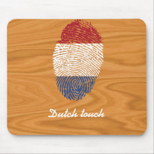 Dutch touch fingerprint flag mouse pad