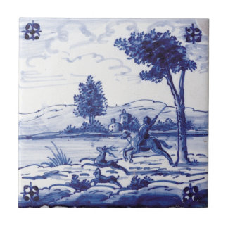 Dutch traditional blue tile