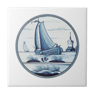 Dutch traditional blue tile