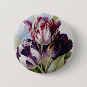 Dutch Tulips 2 Inch Round Button
