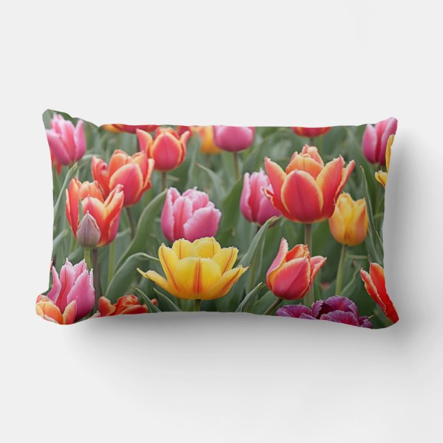Dutch Tulips Lumbar Pillow (Front)