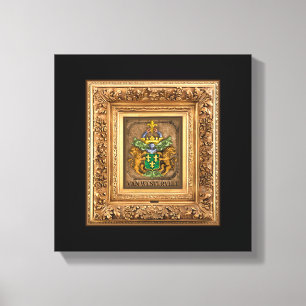 Dutch Van Westervelt Family Coat of Arms Canvas Print