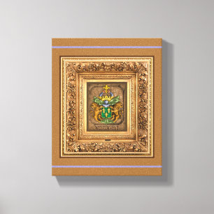 Dutch Van Westervelt Family Coat of Arms  Canvas Print