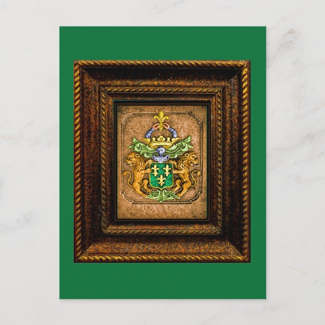 Dutch van Westervelt Family Coat of Arms Greeting  Postcard (Front)