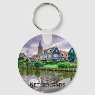 Dutch Village Marken in Netherlands Keychain