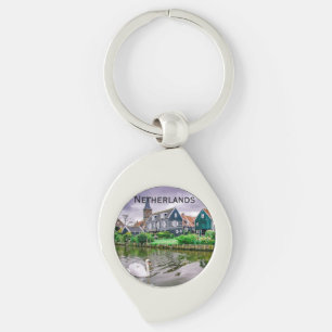 Dutch Village Marken in Netherlands Keychain