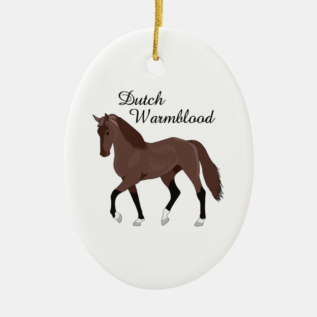 DUTCH WARMBLOOD CERAMIC ORNAMENT (Front)