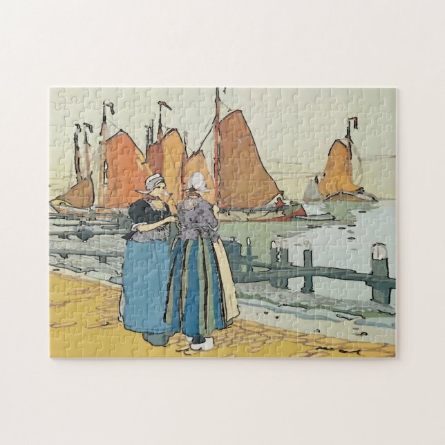 Dutch Water Front Jigsaw Puzzle (Horizontal)
