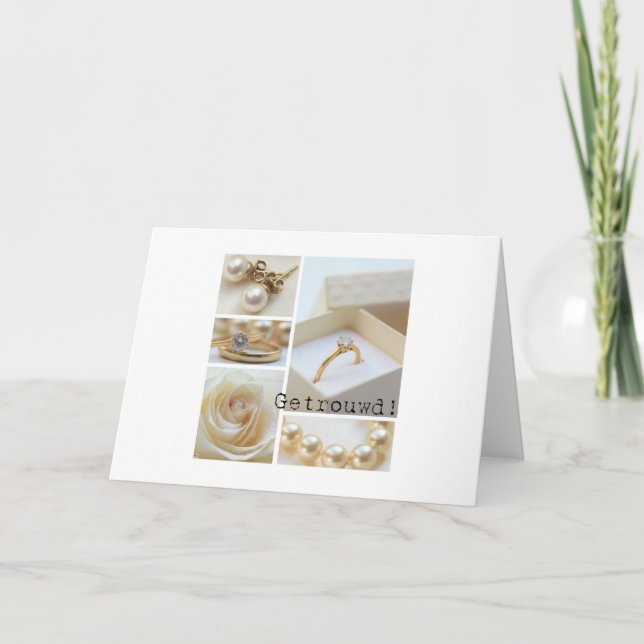 Dutch wedding congratulations card (Front)