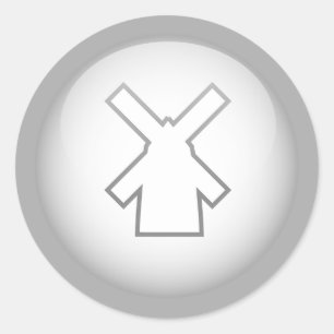 Dutch Windmill Classic Round Sticker