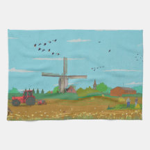 Dutch Windmill Countryside Landscape Netherland