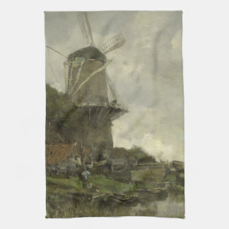 Dutch windmill, Jacob Maris Kitchen Towel