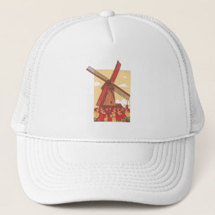 Dutch windmill trucker hat