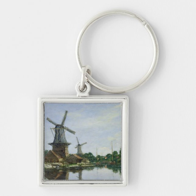 Dutch Windmills, 1884 Keychain (Front)
