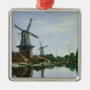 Dutch Windmills, 1884 Metal Ornament