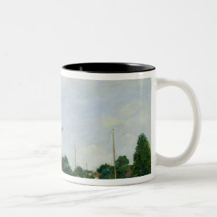 Dutch Windmills, 1884 Two-Tone Coffee Mug