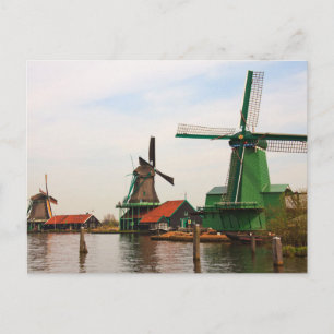 Dutch Windmills, Zaanse Schans. Postcard