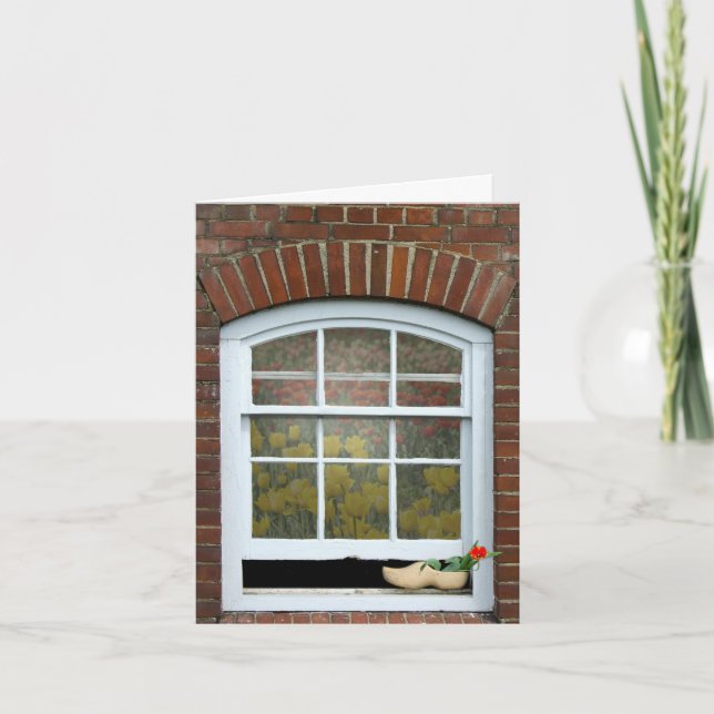 Dutch Window and Wooden Shoe Thank You Card (Front)