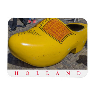 Dutch wooden clog fridge magnet