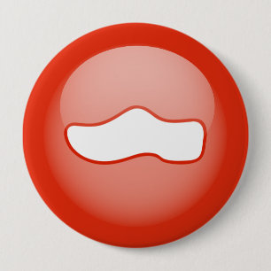 Dutch Wooden Shoe 4 Inch Round Button