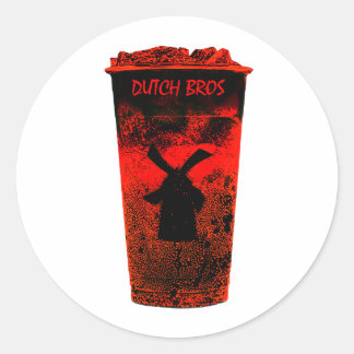 DutchBros Iced Rebel Classic Round Sticker