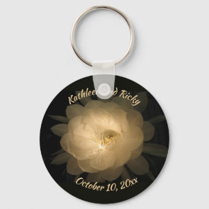 Dutchman's Pipe Cactus Flower Design Keychain