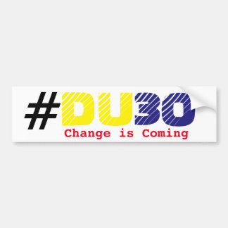 Duterte DU30 bumper sticker
