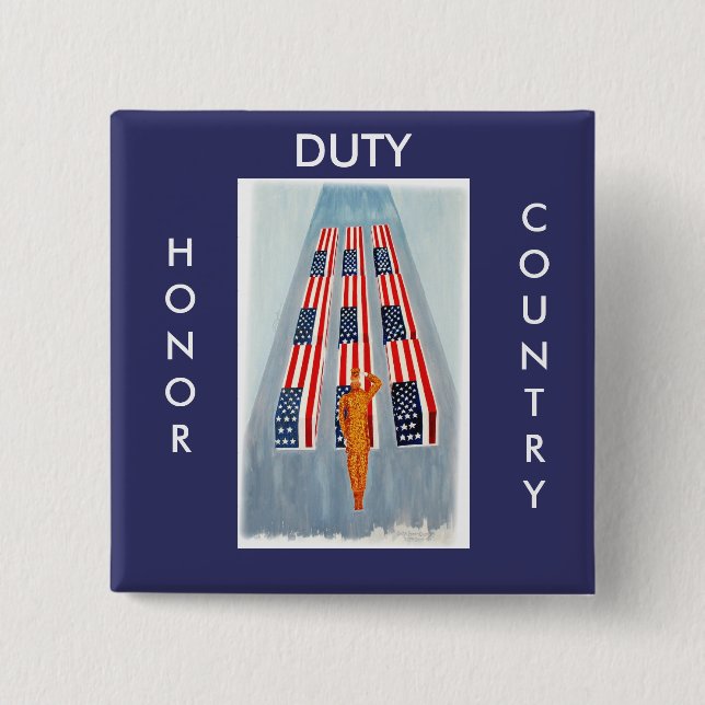 Duty Honour Country Troops Button (Front)