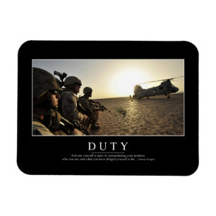 Duty: Inspirational Quote 1 Magnet
