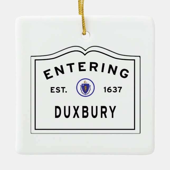Duxbury MA Entrée panneau en céramique ornement (Devant)